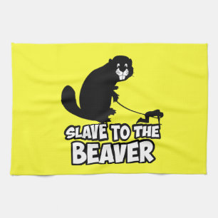 Funny Beaver Tea Towel