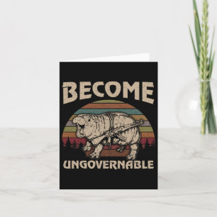Funny Become Ungovernable Moo Deng Cute Ba Card