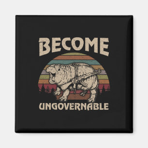 Funny Become Ungovernable Moo Deng Cute Ba Magnet