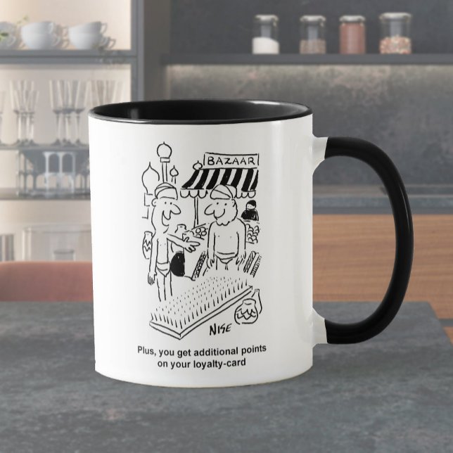 Funny Bed of Nails Indian Bazaar Marketplace Two-T Mug (Creator Uploaded)