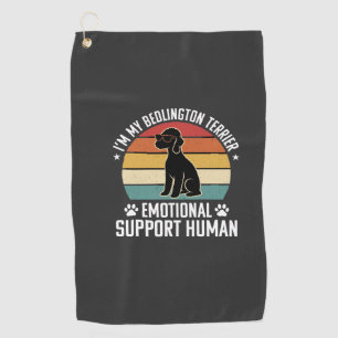 Funny Bedlington Terrier Emotional Support Human R Golf Towel