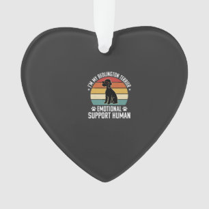 Funny Bedlington Terrier Emotional Support Human R Ornament