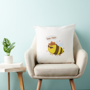 Funny bee cute design cushion