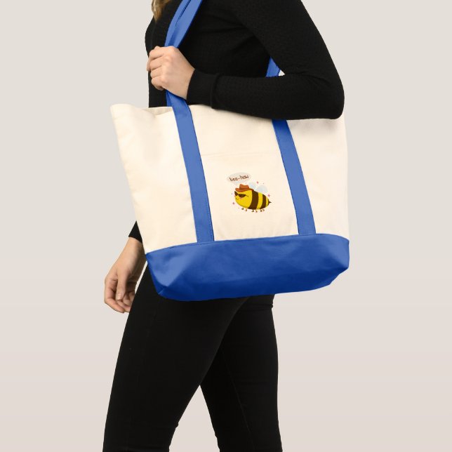 Funny bee cute design tote bag (Front (Product))