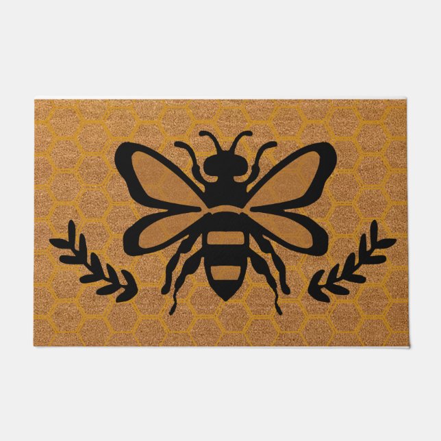 Funny Bee Doormat, Cute Bee Lover Gift, Bee Quote Doormat (Front)