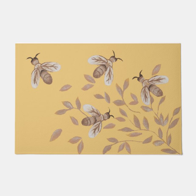 Funny Bee Doormat, Cute Bee Lover Gift, Bee Quote Doormat (Front)