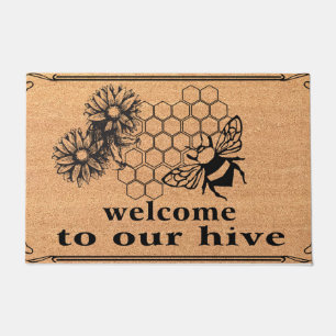 Funny Bee Doormat, Cute Bee Lover Gift, Bee Quote Doormat