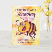 Funny Bee Goodbye Leaving