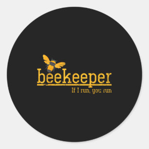 Funny Bee Hive Honey Lover Gift Beekeeper Classic Round Sticker
