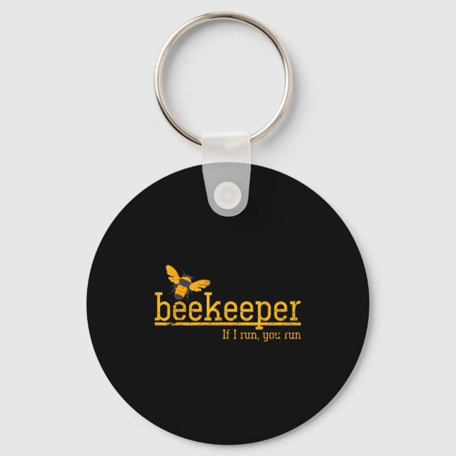 Funny Bee Hive Honey Lover Gift Beekeeper  Key Ring (Front)