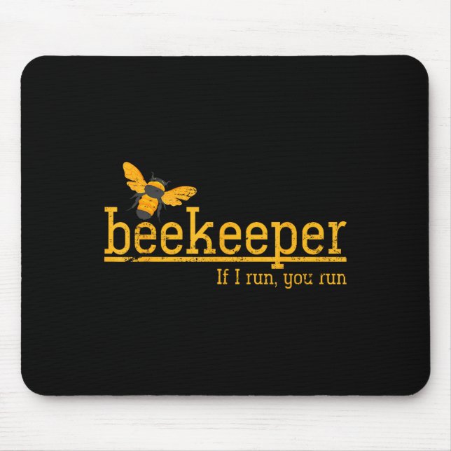 Funny Bee Hive Honey Lover Gift Beekeeper  Mouse Mat (Front)