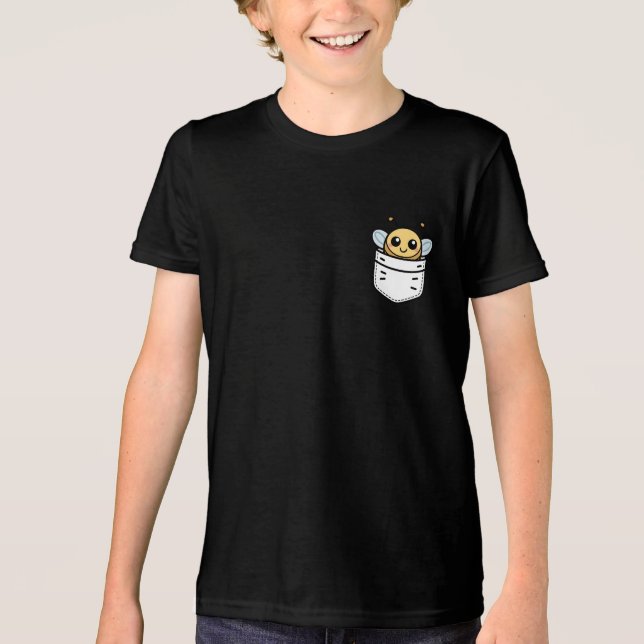 Funny Bee In The Pocket Tri-Blend Shirt (Front)
