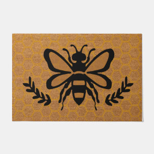 Funny Bee Love Mat, Cute Bee Decor Rug