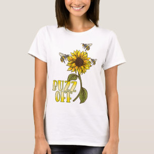 Funny bee lovers word art buzz off T-Shirt