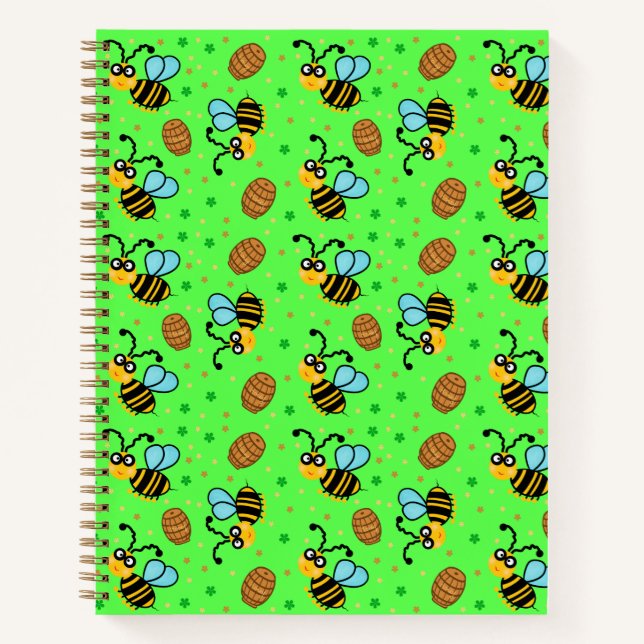 Funny bee pattern notebook (Front)