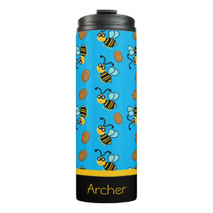 Funny bee pattern thermal tumbler