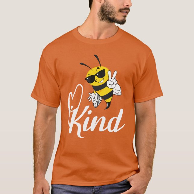funny bee peace , unity day funny bee T-Shirt (Front)