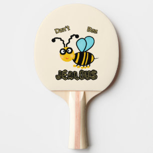 Funny bee ping pong paddle