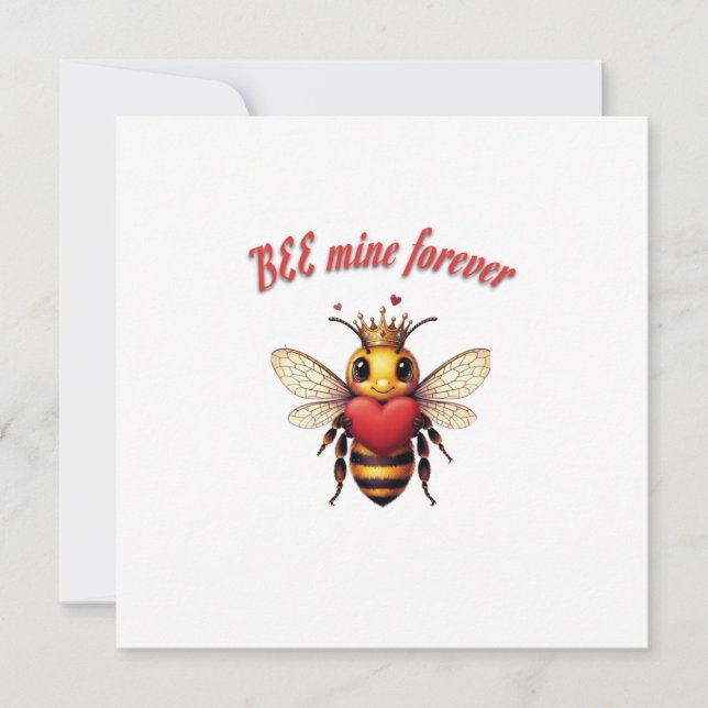 Funny Bee Pun Valentine  Invitation (Front)