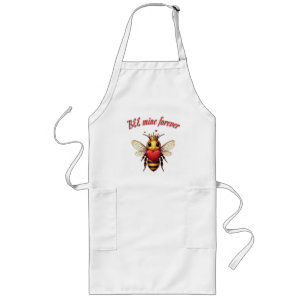 Funny Bee Pun Valentine Long Apron