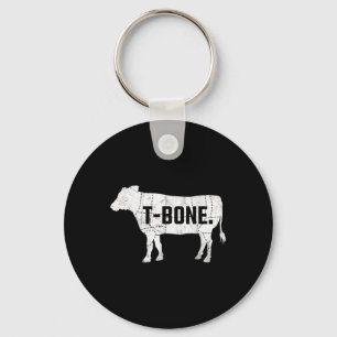 Funny Beef Bbq T-bone Steak Shirt Key Ring