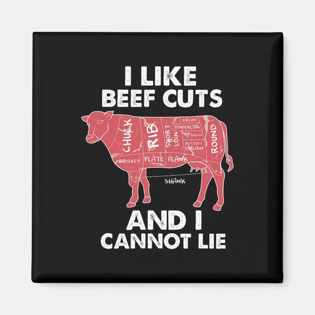 Funny Beef Cuts Chart I Bbq Butcher  Magnet (Front)