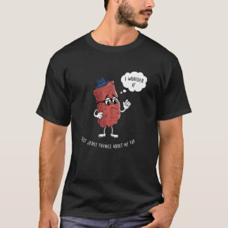 Funny Beef Jerky Lover Cartoon Design T-Shirt