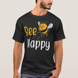 Funny Beekeeper Bee Happy Honeycomb Beekeeping Zip T-Shirt