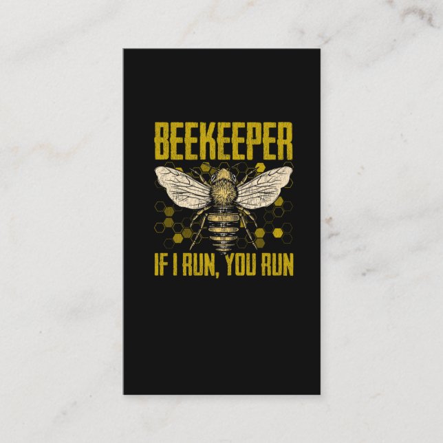 Funny Beekeeper Quote for Bee Lover Business Card (Front)