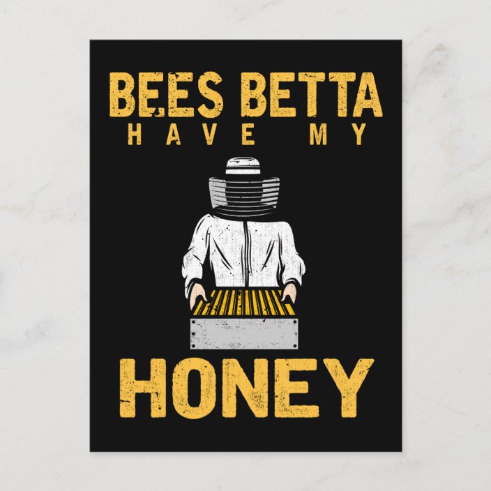Funny Beekeeper Quote Honey Beekeeping Nature Postcard Zazzle.co.uk