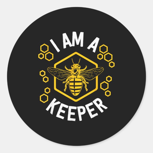 Funny Beekeeper Shirt Men Women I Am A Keeper Beek Classic Round Sticker (Front)