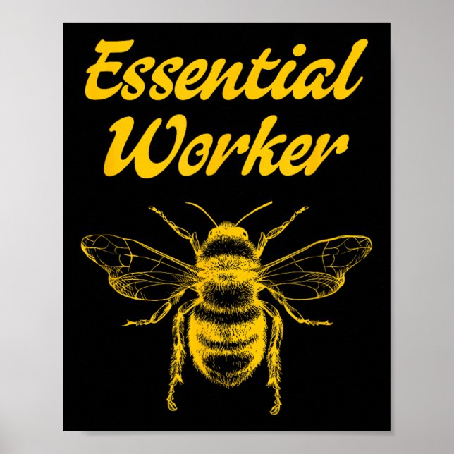 Funny Beekeeping Beekeeper Honey Bees Environmenta Poster (Front)