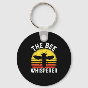 Funny Beekeeping Gift for Beekeeper Retro Bee Whis Key Ring
