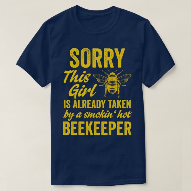 Funny Beekeeping Wife Girlfriend Wifey Bee 1 T-Shirt (Design Front)