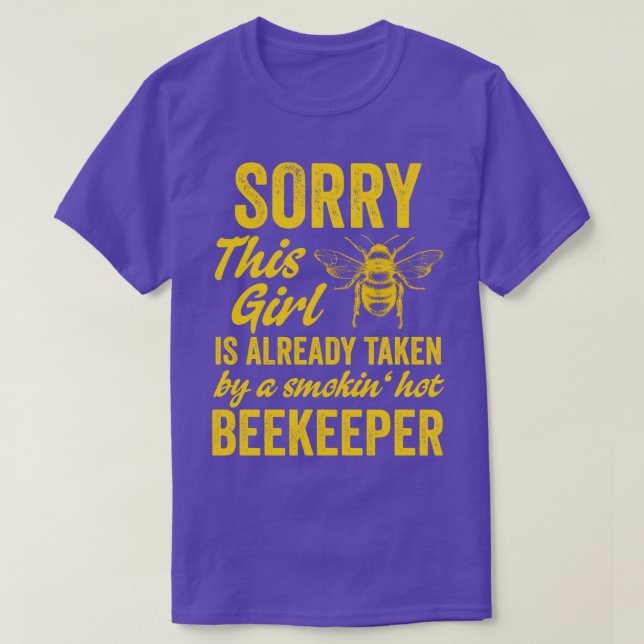 Funny Beekeeping Wife Girlfriend Wifey Bee T-Shirt (Design Front)