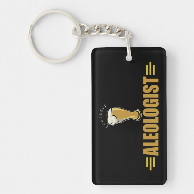 Funny Beer ALEOLOGIST Key Ring (Front)