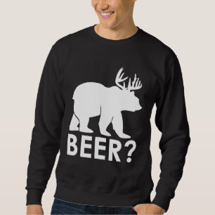 Funny Beer Bear Deer Hunting Hiker Hunter Camping Sweatshirt
