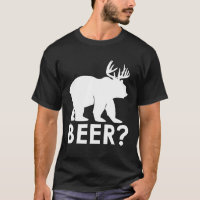 Funny Beer Bear Deer Hunting  Hiker Hunter Camping