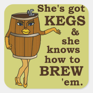 Funny Beer Brewer Square Sticker