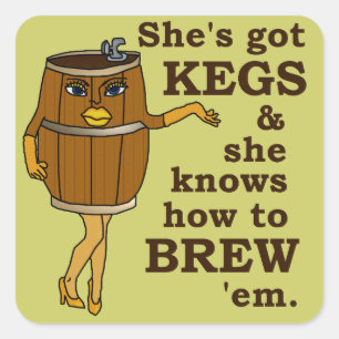Funny Beer Brewer Square Sticker