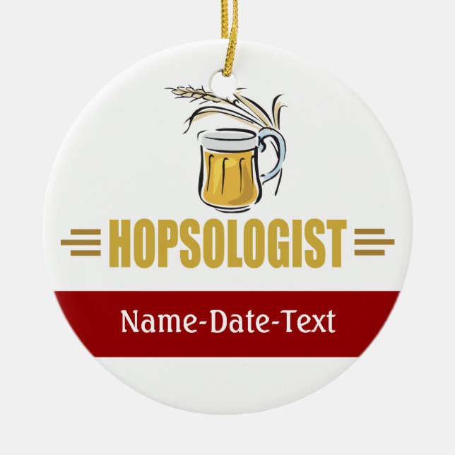 Funny Beer Ceramic Tree Decoration (Front)