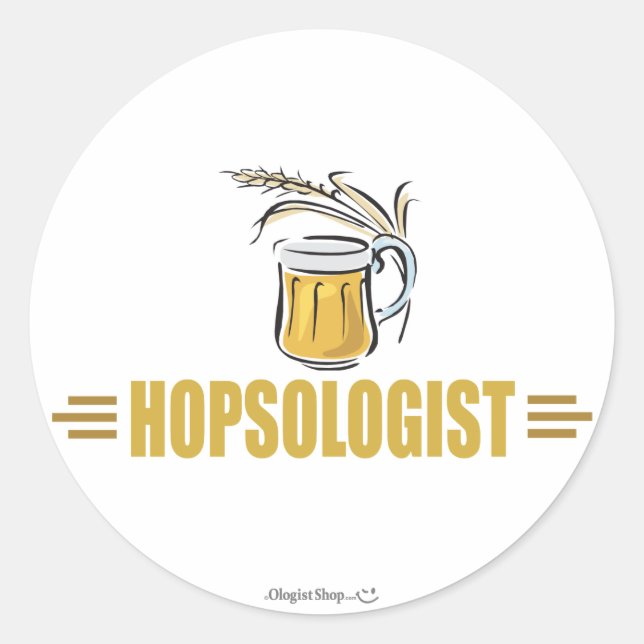 Funny Beer Classic Round Sticker (Front)