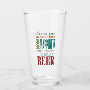 Funny Beer Drinker Humourous Party Time Glass