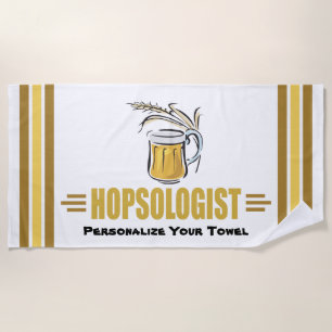 Funny Beer Drinking Beach Towel