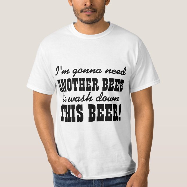 Funny Beer Drinking Humour T-Shirt (Front)