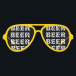 Funny beer drinking team party shades | sunglasses<br><div class="desc">Funny beer party shades | Fun drinking sunglasses. Humourous props for party night gag,  birthday,  bachelor party,  happy hour,  halloween etc Personalizable text. Aviator and Wayfarer style with big letters.</div>