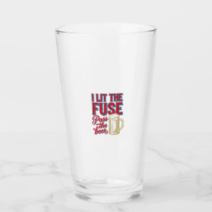 Funny Beer Fireworks Vintage Shirt Design_1 Glass