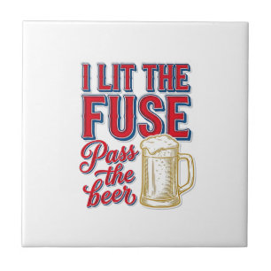 Funny Beer Fireworks Vintage Shirt Design_1 Tile