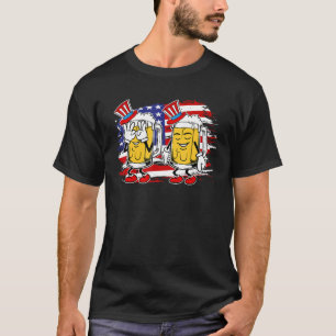 Funny Beer Griddy Dance 4th of July America Indepe T-Shirt