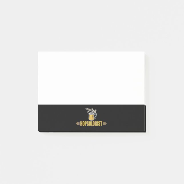 Funny Beer Hopsologist Post-it Notes (Front)